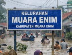 Hujan Lebat Picu Banjir di Muara Enim, 70 Kepala Keluarga Terdampak